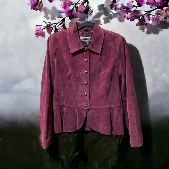 Guillaume Vintage Plum Genuine Leather Jacket - Picture 1 of 14